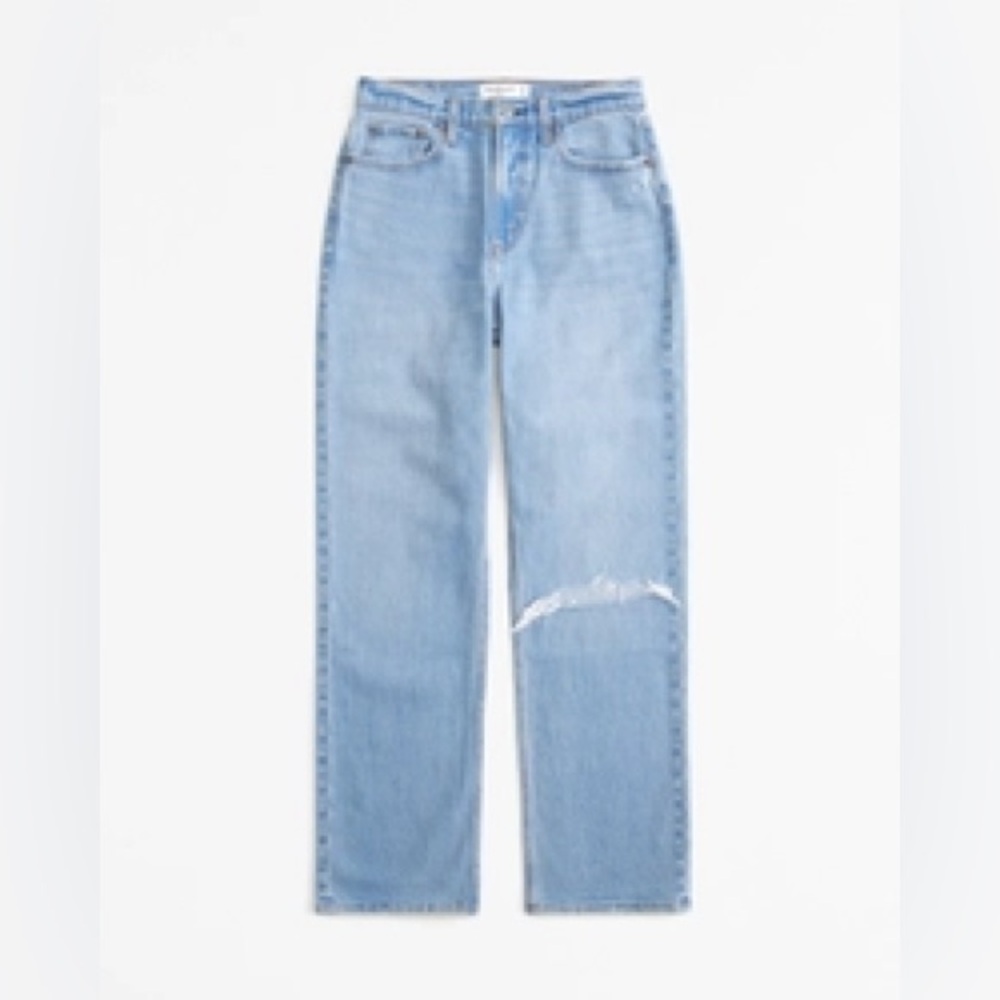 Abercrombie Curve Love High Rise Vintage Straight Jean, size 26 Long